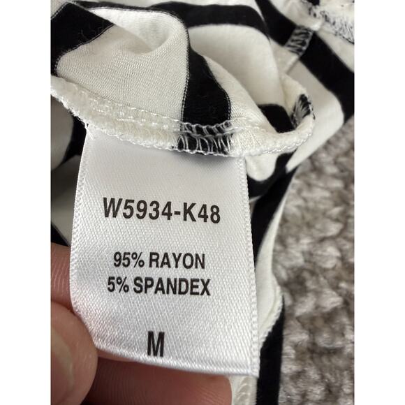 Colette Size M Striped 3/4 Sleeve Top White Casual Pullover Shirt - Picture 5 of 7